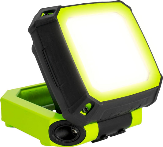 Luceco LED Compact Magnetic Work Light with USB Outlets, 2 Light Modes, Carry Handle and Hook, Inspection Light, Weatherproof, IP54, IK07, 7.5W, 750lm, 6500K, LWR7G65