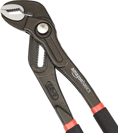 Amazon Basics Quick Release Water Pump Pliers 12" Grooved Slip Joint, Black
