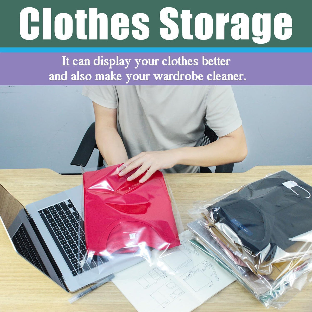 A4 Clear Self-adhesive Bags 100 Pack, 22x35CM A4 Cellophane Bags, Cello Bag OPP for Cookies, Clear Envelopes, Sealable Packaging Bag for Clothes, Cards, Pictures, Sweets