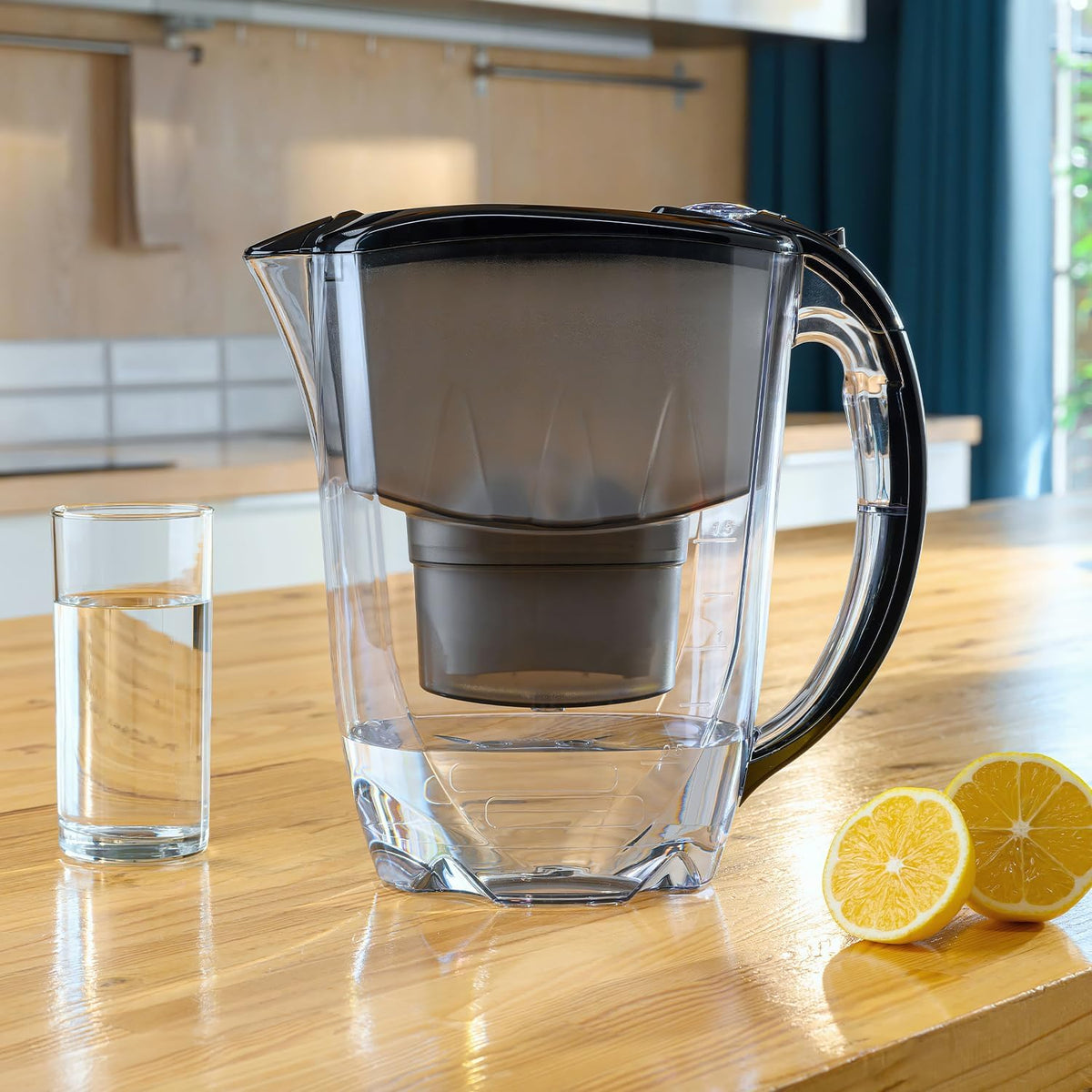 AQUAPHOR Water Filter Jug Amethyst Black 2.8L with 3 x Maxfor+ Cartridges