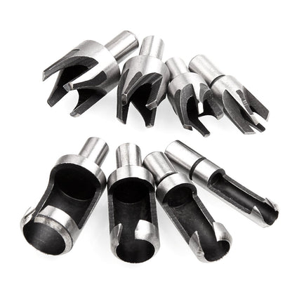 8 Pieces HSS Wood Plug Cutter Set, ASelected Tenon Cutter Drill Bits for Wood Set Trend Metric 6mm 10mm 13mm 16mm