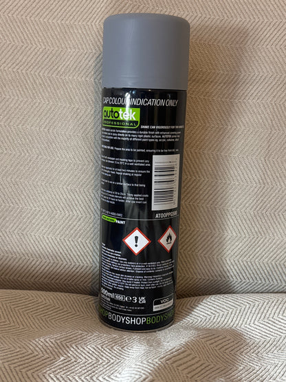 Autotek Professional High Covering Power Spray Paint, Grey Primer, 500 ml