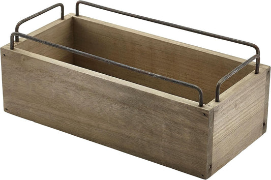 Genware Industrial Wooden Condiment Crate 10inch / 25cm, TRW216, Single
