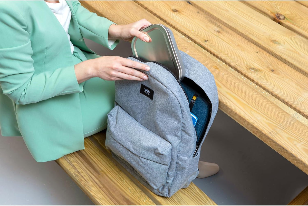 Brabantia - Make & Take Lunch Box with Adjustable Divider, Durable and Sustainable Design Sandwiches, Wraps, and Snacks - Matt Steel, Medium