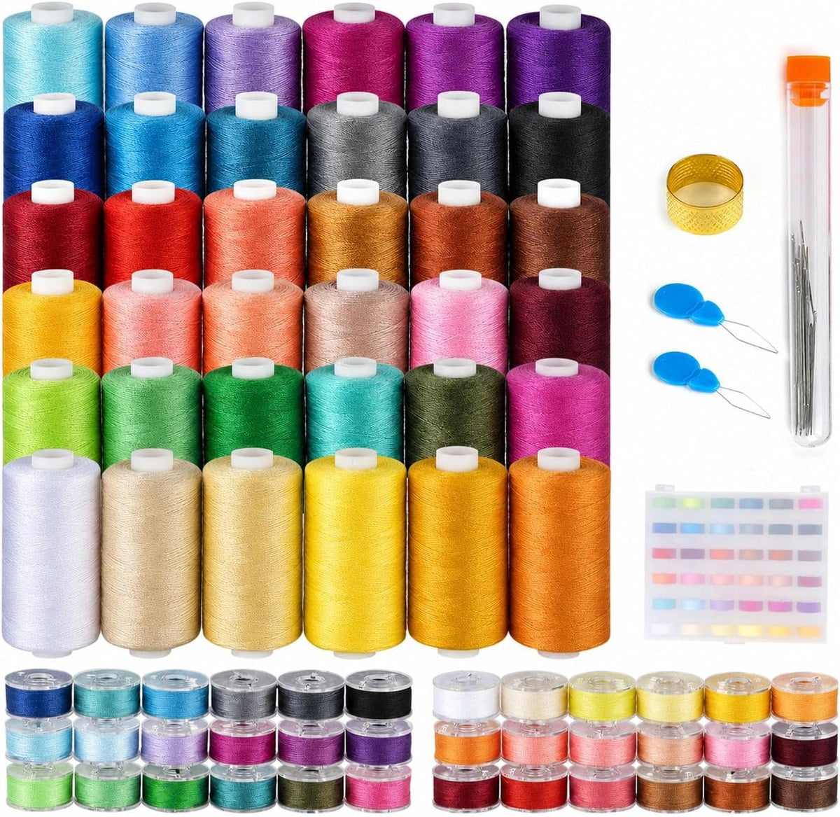 Agoer 700 Yard Sewing Thread Set, 36 Colors Sewing Machine Thread