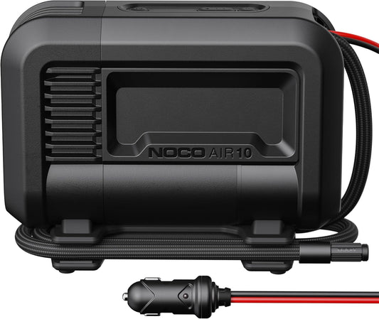 NOCO AIR10: UltraFast 10A Tyre Inflator - 12V Portable Air Compressor Pump – 36 SLPM Airflow Inflates 0–40 PSI in 3.8 Minutes – Digital Gauge + Auto-Shutoff