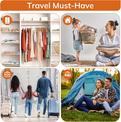 Vacuum Storage Bags - MONVANE 3Pack Space Saver Bags with Wired Electric Air Pump Suitable for Travel Luggage Suitcase Clothing