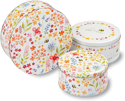 Cooksmart England Set of 3 Cake Storage Tins, Nesting Design