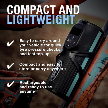 RING TYREINFLATE GO 2 Tyre Inflator Air Compressor, Cordless & Rechargeable