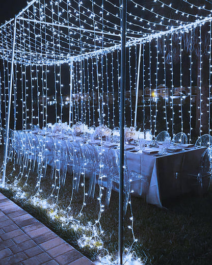 Curtain Lights 6M*3M 600 LED Curtain Fairy Lights Main Powered