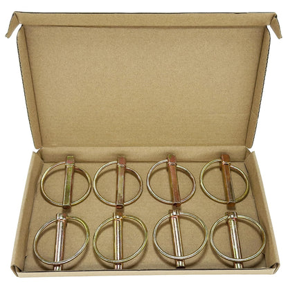 8 PCS Heavy Duty Lynch Spring Pin Assortment Kit,Round Linch Pins for Tractors, Trucks, Lawn Mowers (8mm)
