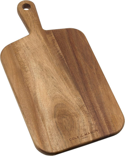 Cole & Mason Barkway Small Chopping Board with Handle Premium Acacia Wood