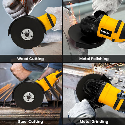 Cordless Angle Grinder for Dewalt 20V Battery, 4-1/2 Inch, 8500RPM Brushless Electric Angle Grinder Tool, 3 Variable Speeds Power Grinder for Cutting,Grinding,Polishing(Battery Not Included)