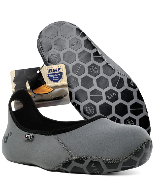 V12 MukGuard Reusable Overshoes – Washable, Slip-Resistant & Heavy-Duty Shoe Covers – Neoprene Upper & Rugged Grip Sole – Boot Cover for Work, DIY & Tradesmen – Fits UK Boot Size 7-8
