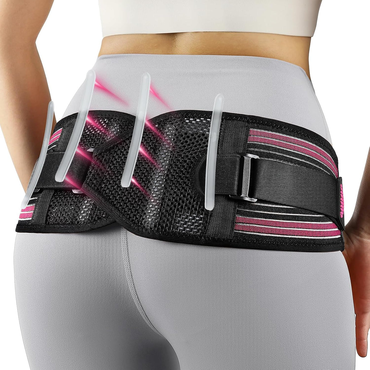 Sacroiliac Support Belt with Enhancing Compression for Pelvic Stability