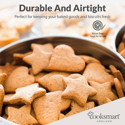Cooksmart Set of 3 Nesting Cake Storage Tins – British Design