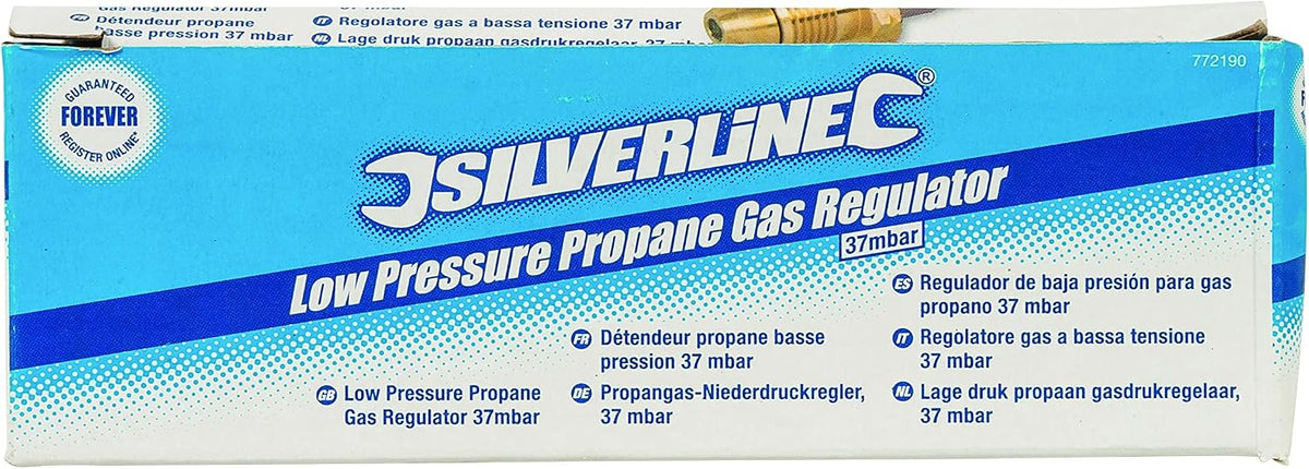 Silverline Low Pressure Propane Gas Regulator 1.5kg/hr (772190)