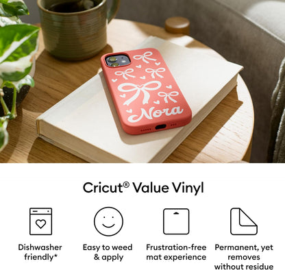 Cricut Permanent Vinyl | Pack of 25 | 30.5 cm × 30.5 cm (12" × 12") | Adhesive Vinyl Sheets | Compatible with All Cricut Cutting Machines