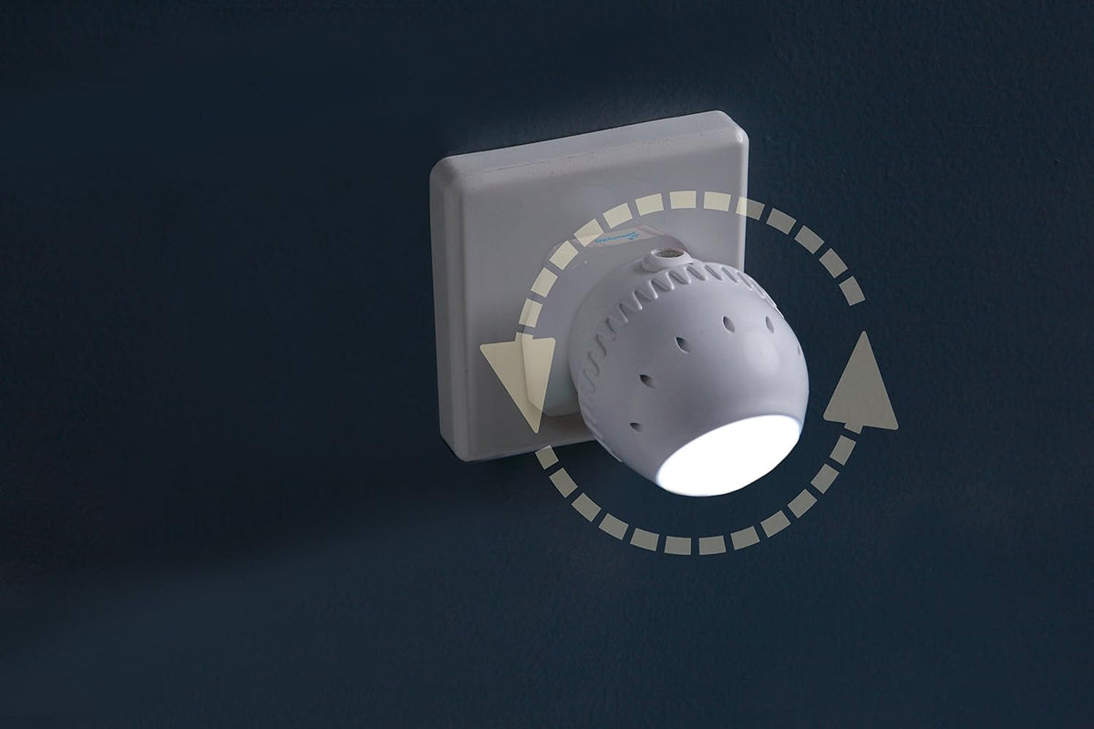 Dreambaby Motion Sensor Indoor Night Light for Kids and Adults, 360 Swivel Rotation, Ideal for Nursery and Landings, Automatic ON/Off Function, Long Life LED - 2 Pack, White