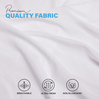 Acrali Home Pillow Cases 2 Pack - Standard Size 50x75 cm, 1800 Super Soft and Cozy Premium Microfiber Pillow Covers with Envelope Closure - Breathable, Wrinkle Free, Fade & Stain Resistant - White