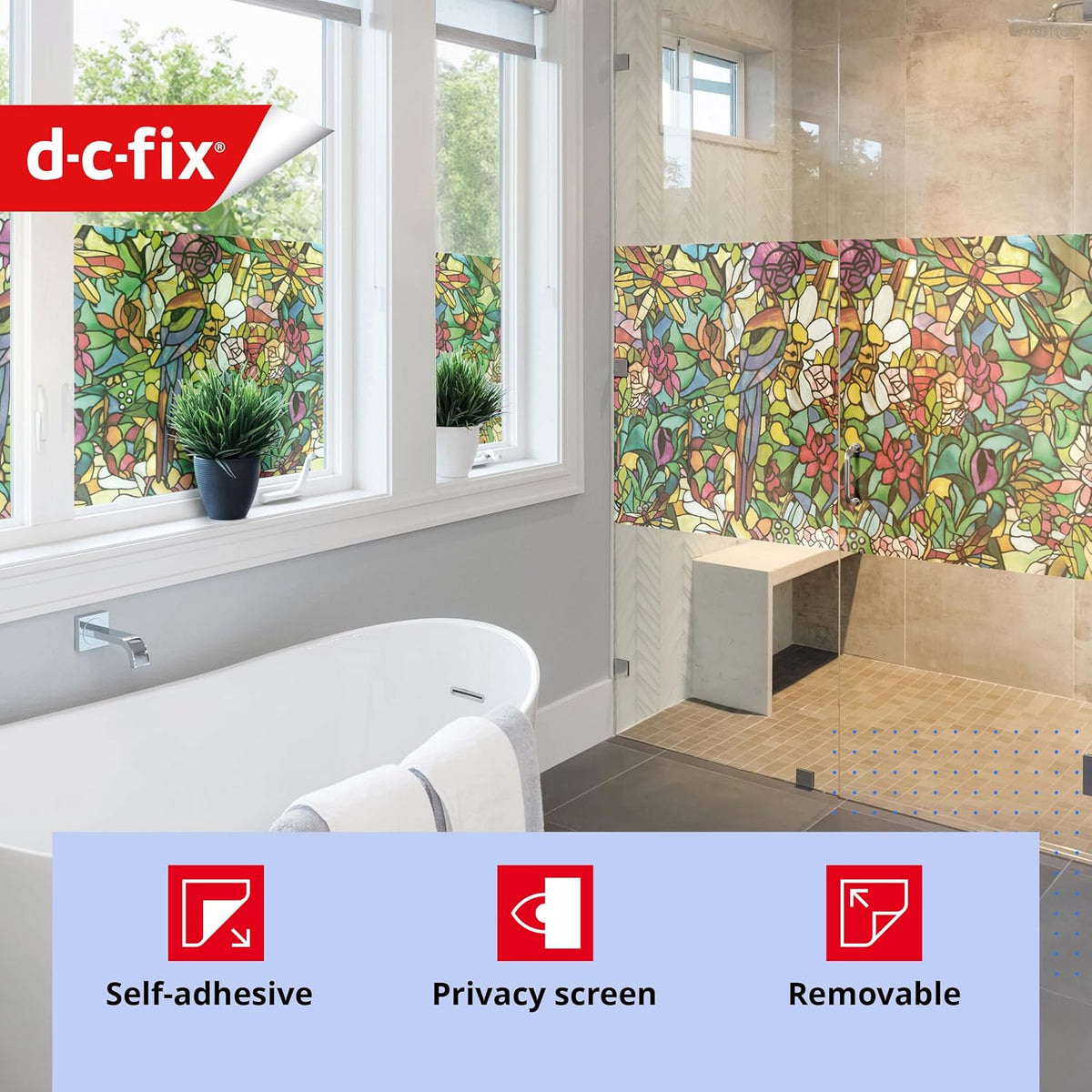 d-c-fix Privacy Window Film Tulia 45 cm x 2 m Self-Adhesive