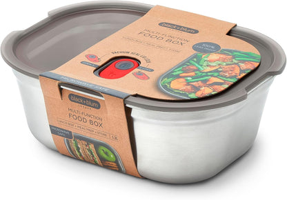 BLACK + BLUM Lunch Box | Microwave Safe Stainless Steel | 1.2L