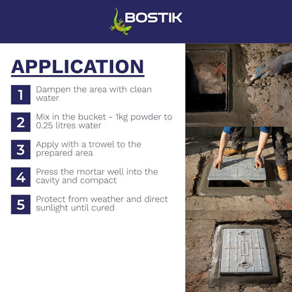 Bostik Rapid Setting Cement 2.5kg - Fast-Setting