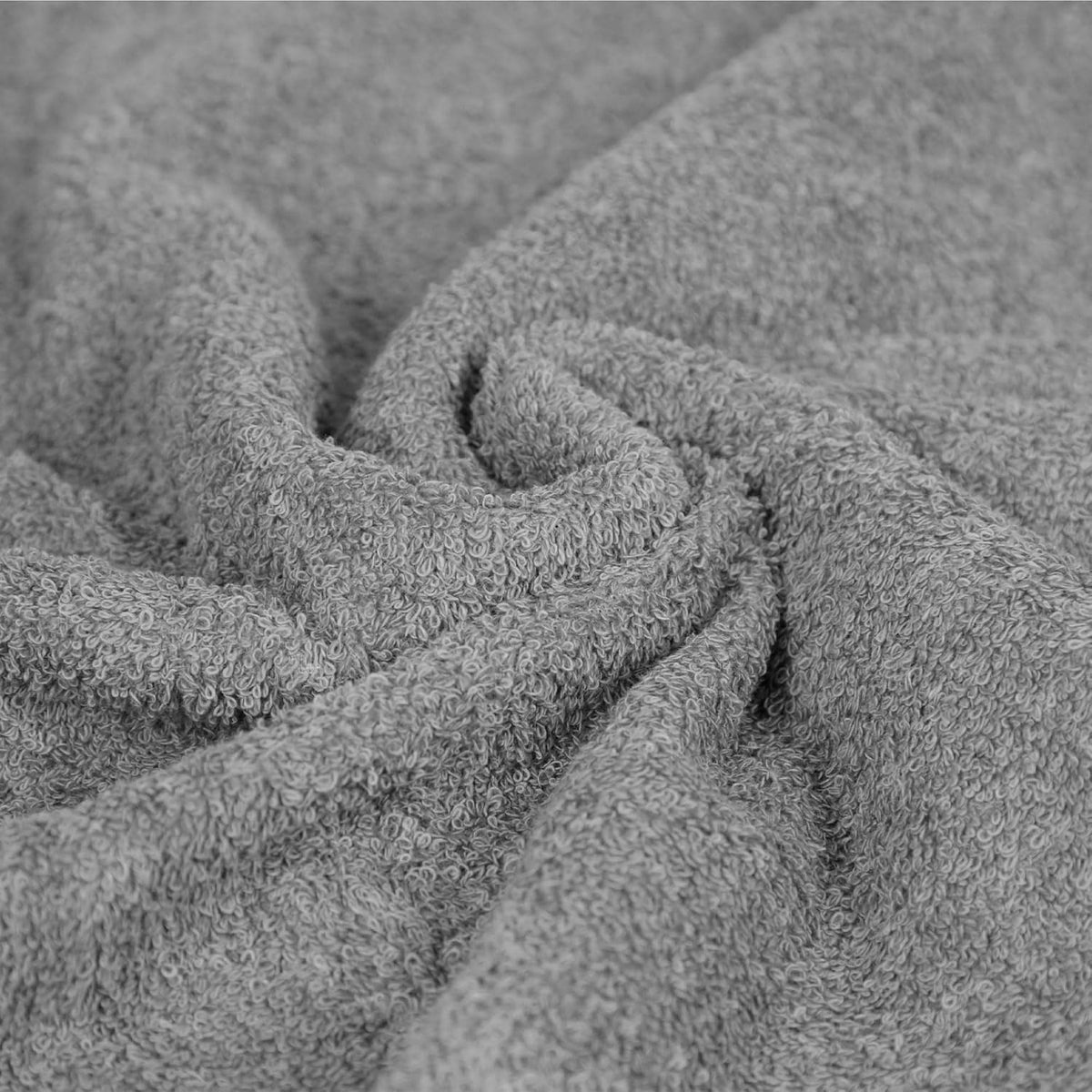 Amazon Basics Bath Towels Set, 4-Piece 100% Cotton – 2 Bath, 2 Hand Towels for Bathroom, Fade Resistant, Soft and Absorbent, Grey