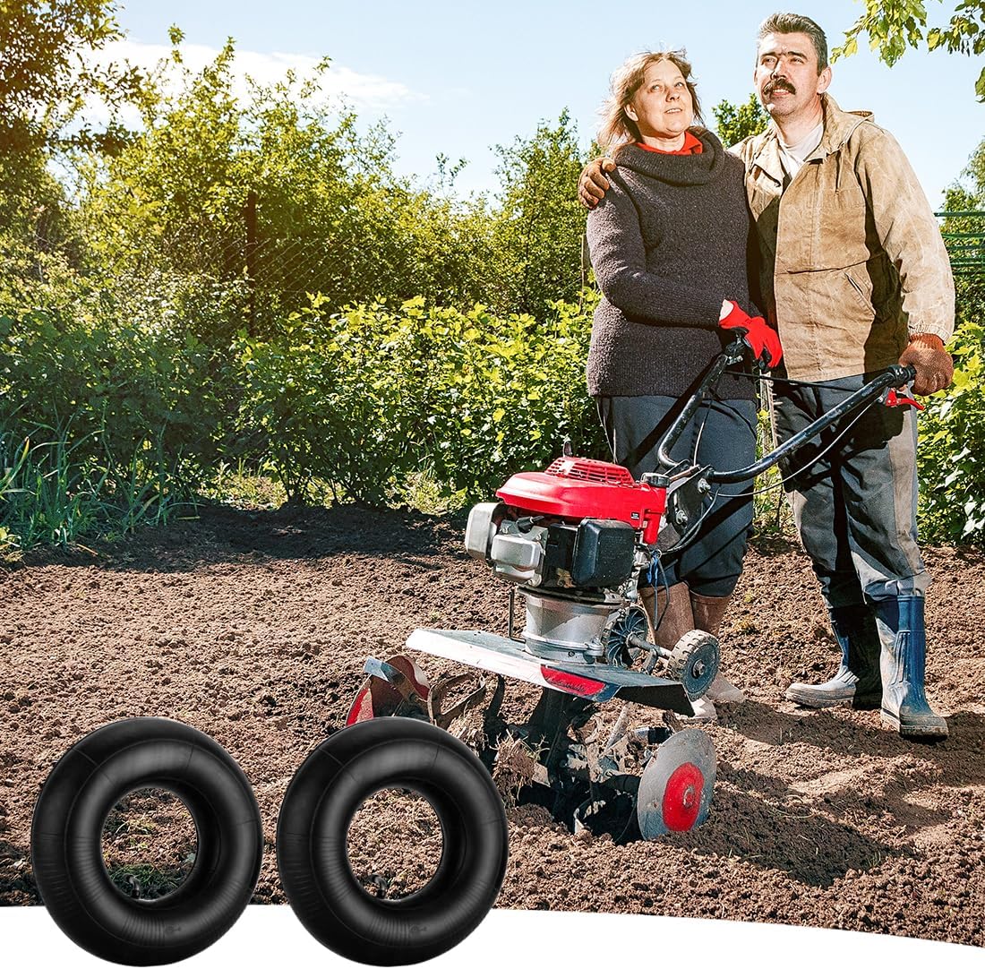 4.10/3.50-4 Inner Tube with TR-87 Bent Valve Stem Replacement Wheelbarrow Tire Inner Tube for Hand Trucks Lawn Mowers Trailers
