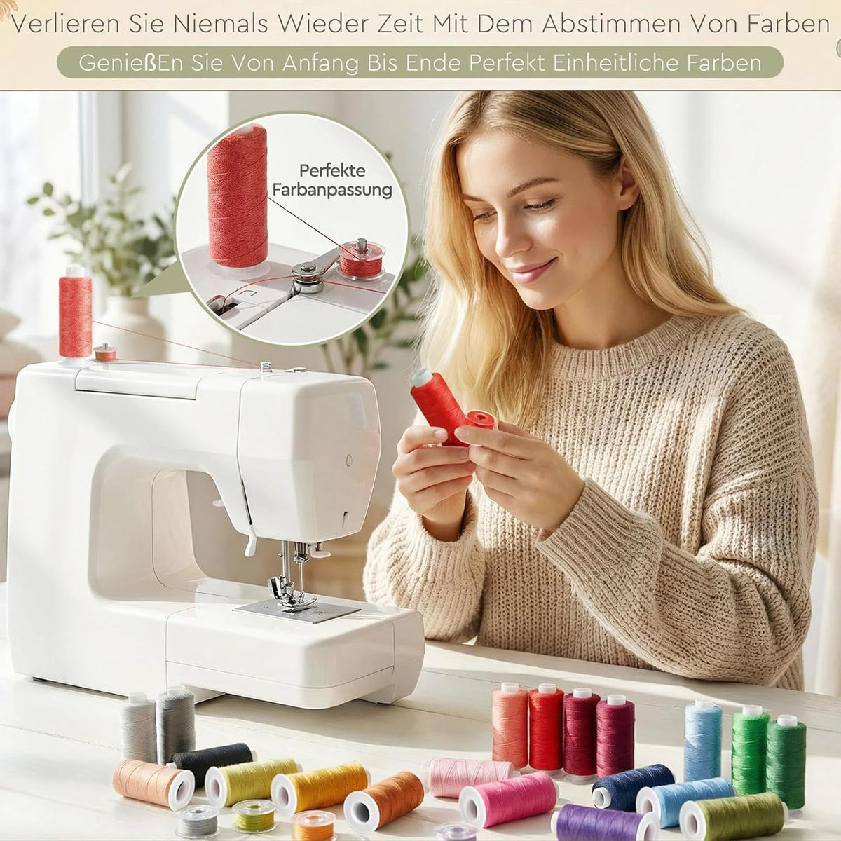 Agoer 700 Yard Sewing Thread Set, 36 Colors Sewing Machine Thread