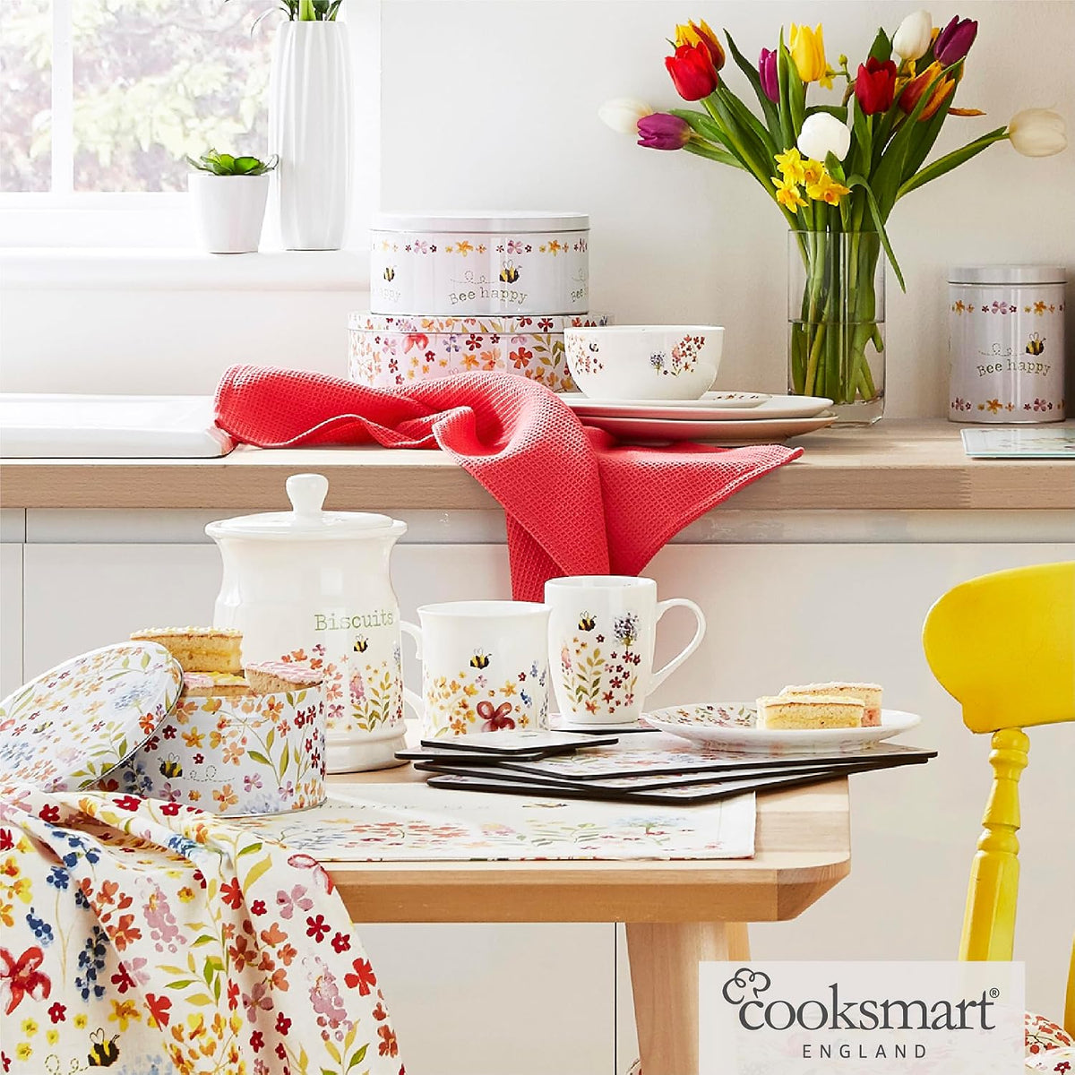 Cooksmart England Set of 3 Cake Storage Tins, Nesting Design