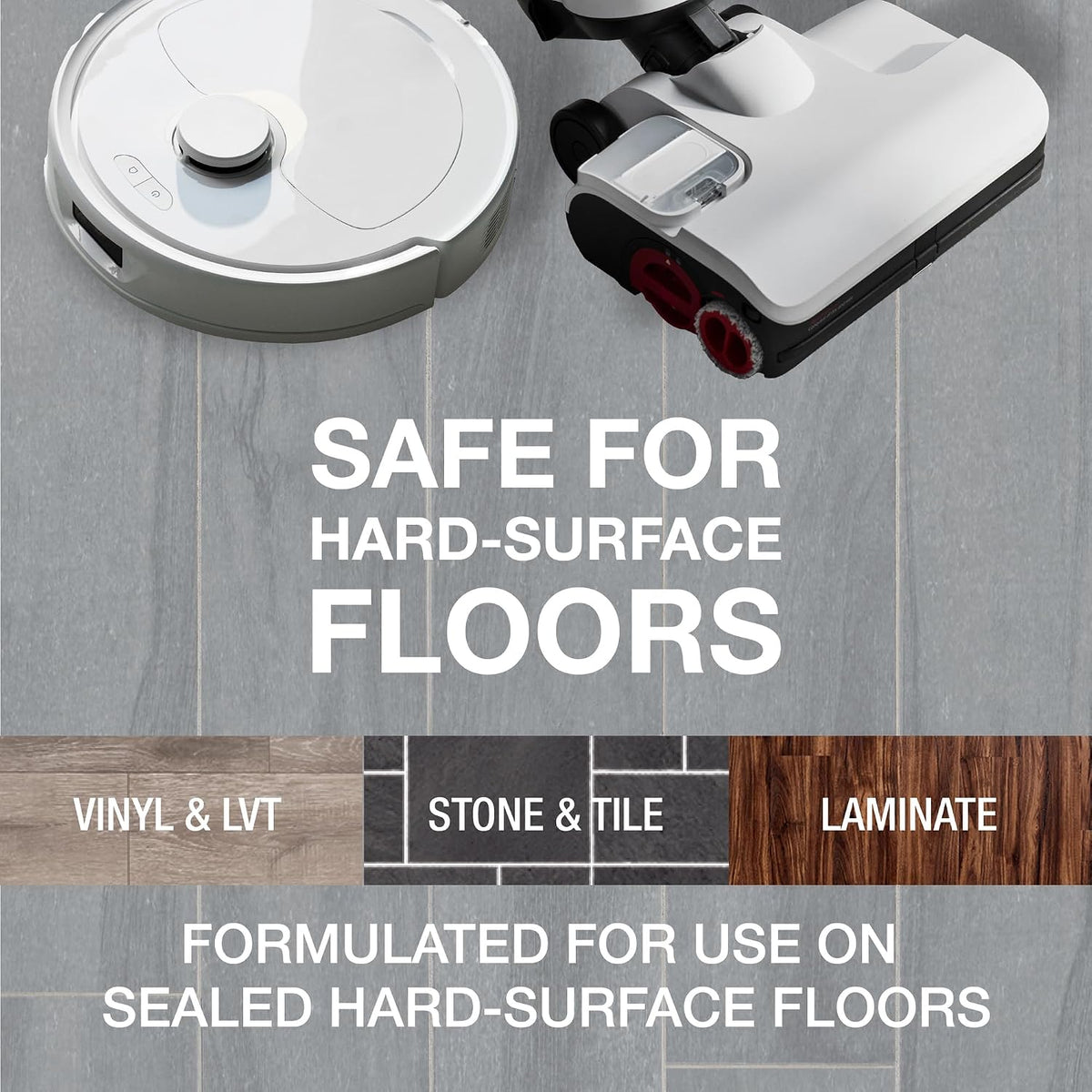 Bona Hard-Surface Floor Cleaner for Mopping Robots and Vacuums, Concentrate, Quick-drying and Streak-free, Lemon Mint - 1.1L