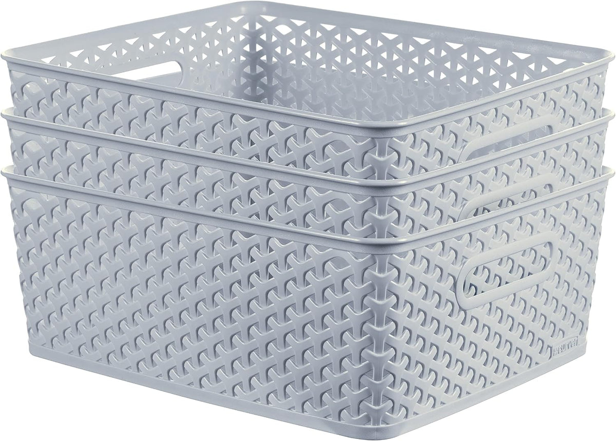 Curver My Style x2 Medium Rectangular Storage Basket 12L - Blue