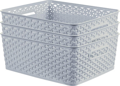 Curver My Style x2 Medium Rectangular Storage Basket 12L - Blue