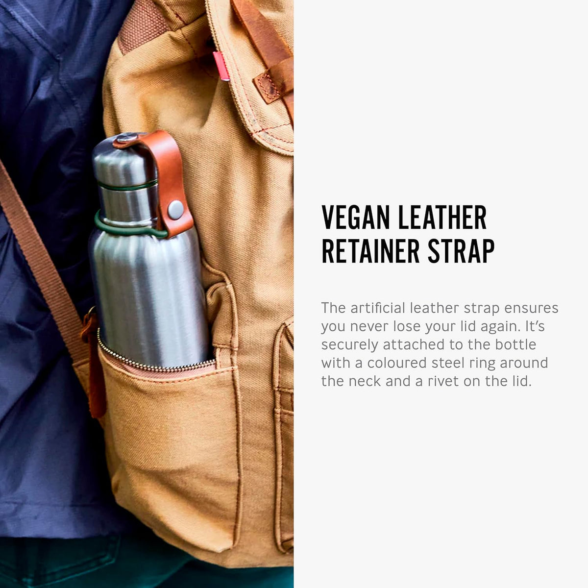 Black + Blum Insulated Wide Spout Water Bottle | Leak Proof | 500ml | Olive