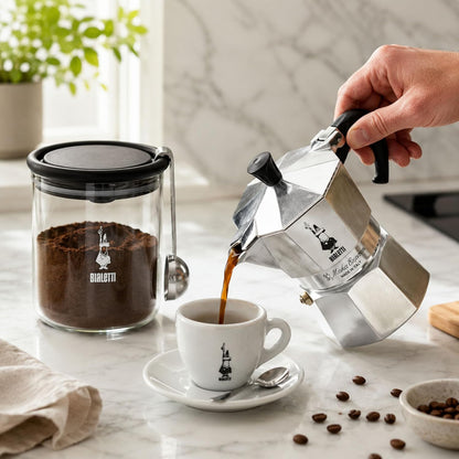 Bialetti Moka Coffee Jar 250 g (with Cap), Glass, (Without spoon)
