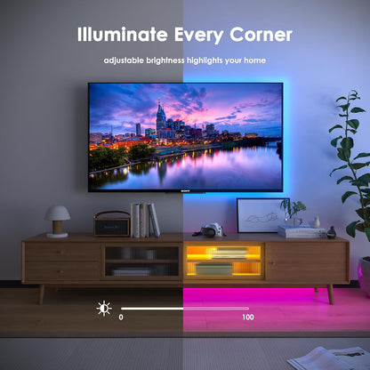 HOVVIDA LED Strip Lights 20M, 2x10M, 30 LEDs/Meter, RGB 24V LED Strip, 600 LEDs, APP and Remote Control, Music Sync, Timing Mode, LED for Room, Game Room, Party