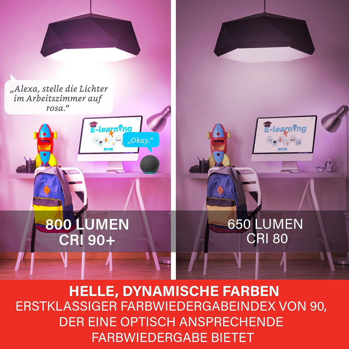 Sengled LED Smart Light Bulb (E27), Matter-Enabled, Multicolour, Works with Alexa, 60W Equivalent, 800LM, Instant Pairing, Matter-Compatible Platform Required, 2.4 GHz, Wi-Fi, 1-Pack
