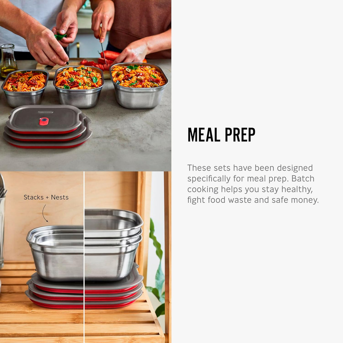 BLACK + BLUM Lunch Box | Microwave Safe Stainless Steel | 1.2L