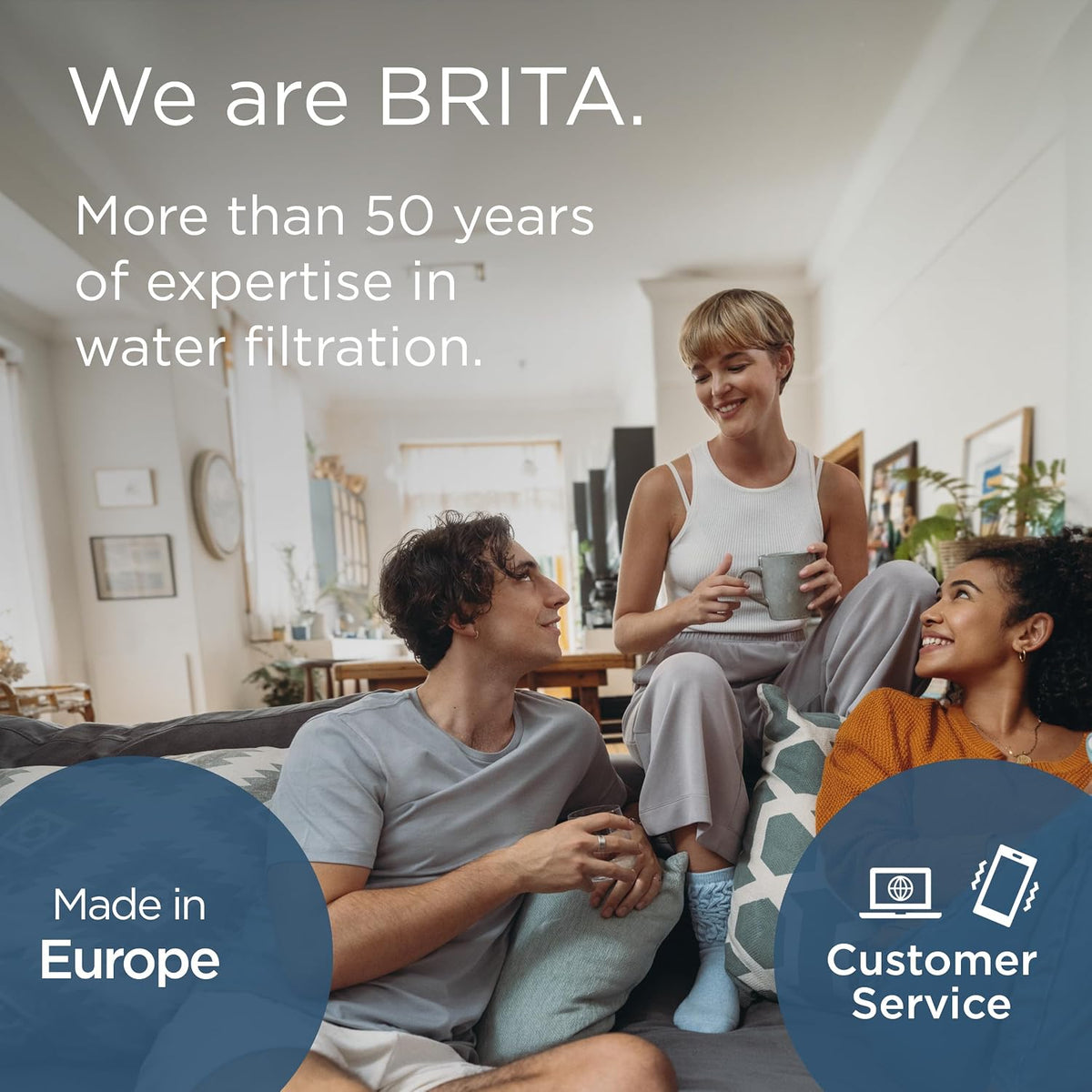 BRITA Water Filter Jug MAXTRA Marella XL, 1x Pure Performance cartridge | Blue (3.5L) large-volume pitcher with digital LTI, Flip-Lid and SmartBox packaging reducing PFAS, chlorine, metals & more