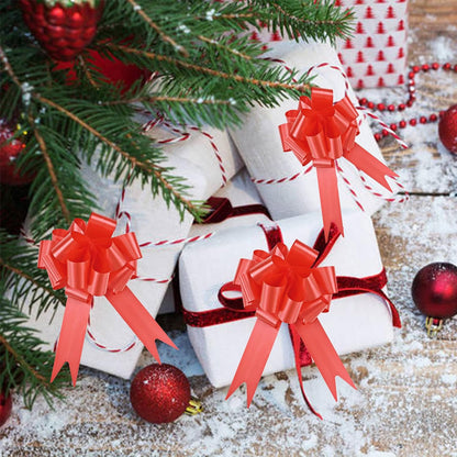 30Pcs Large Pull Bows,Red Pull Bows for Gift Wrapping Pull Ribbon Bows Gift Wrap Bows for Gift Wrapping Flower Presents Basket Birthday Wedding Christmas Party