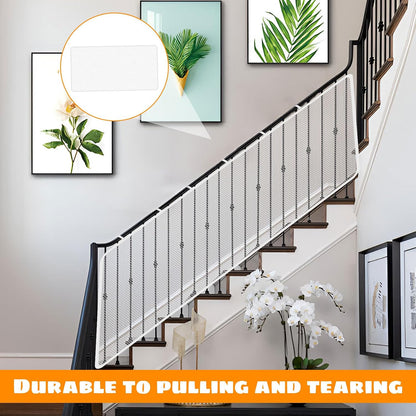 Child Safety Net,200×79cm Balcony Safety Netting Stairs Protective Netting,Railing Stairs Netting,Stairway Railing Fence Mesh Protection Net,Stair Railing Safety Net for Kids Baby Toys Pets,White