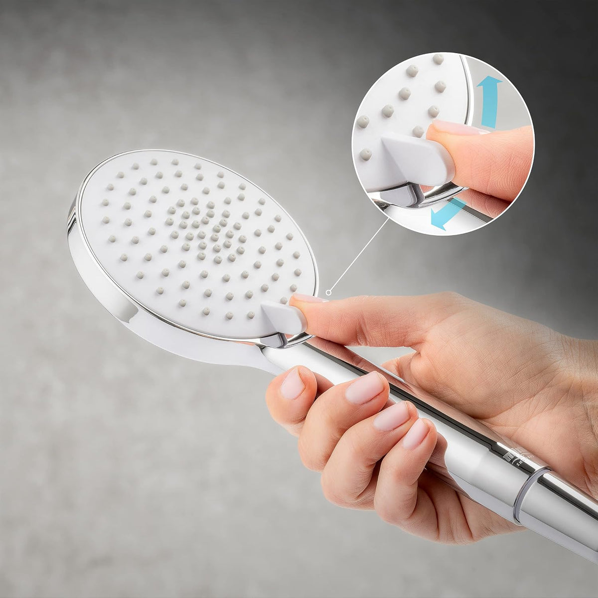 Mira Showers Zest 90mm 3-Spray Shower Head and Hose - Chrome