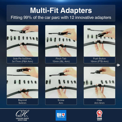 Quinton Hazell Aeroflex Multi-Fit Flat 22 inches Car Windscreen Wiper Blade