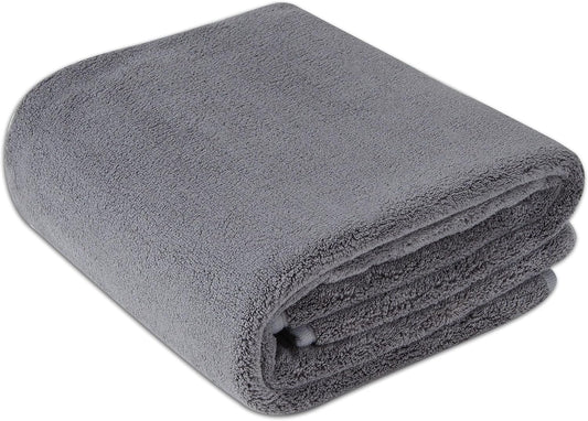 Amazon Basics Microfiber Car Drying Towel, Extra Large 91x64cm, Quick-Drying, Scratch-Free, Non-Abrasive, Streak-Free, Plush Cloth for Vehicle Exterior Glass Windows, Grey | paño de limpieza, para automóviles