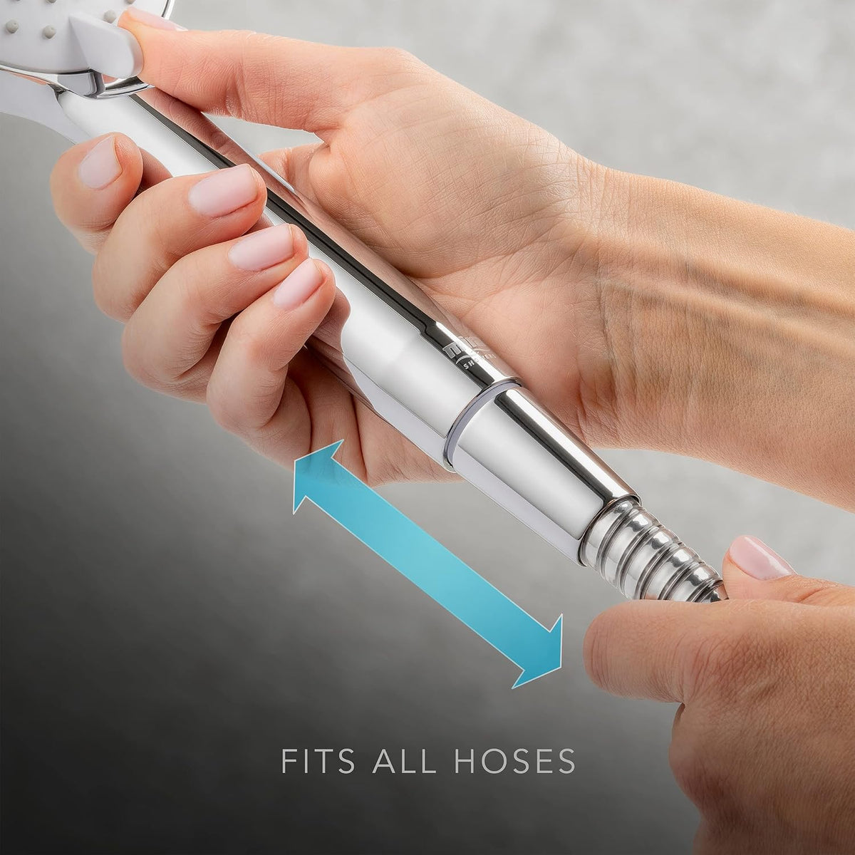 Mira Showers Zest 90mm 3-Spray Shower Head and Hose - Chrome