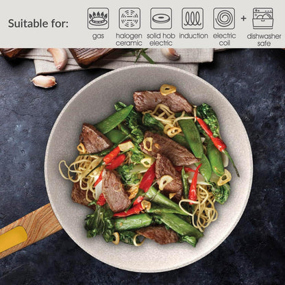 Cooksmart Signature 20cm Frying Pan, Cast Aluminium, Marigold