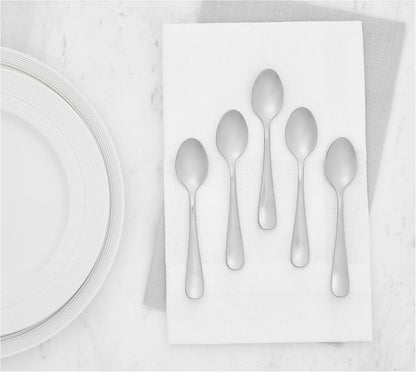 Amazon Basics Stainless Steel Coffee Spoon with Round Edge, 13.3 cm, Pack of 12, Silver