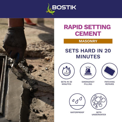 Bostik Rapid Setting Cement 2.5kg - Fast-Setting