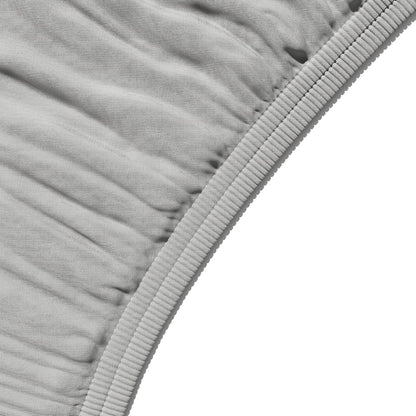 Amazon Basics Bedding Soft Microfibre Fitted Sheet with 12 inch (30 cm) Deep Pocket, 140 x 200 cm, Light Grey